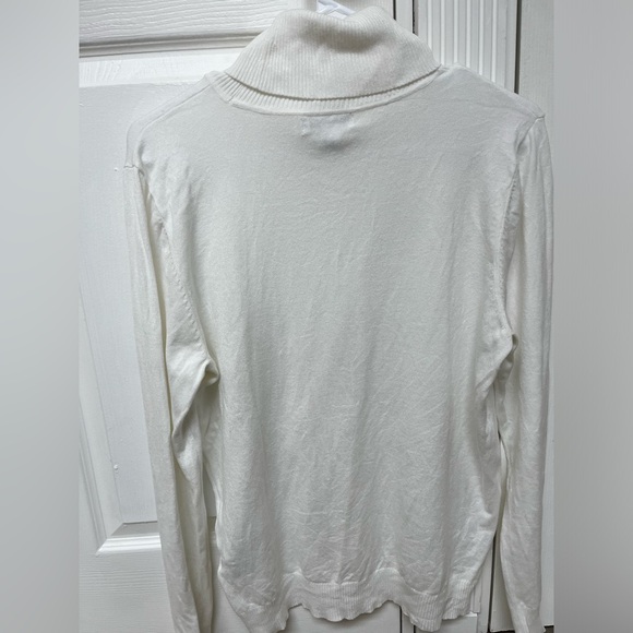 WHITE CALVIN KLEIN TURTLENECK SWEATER - Picture 2 of 4